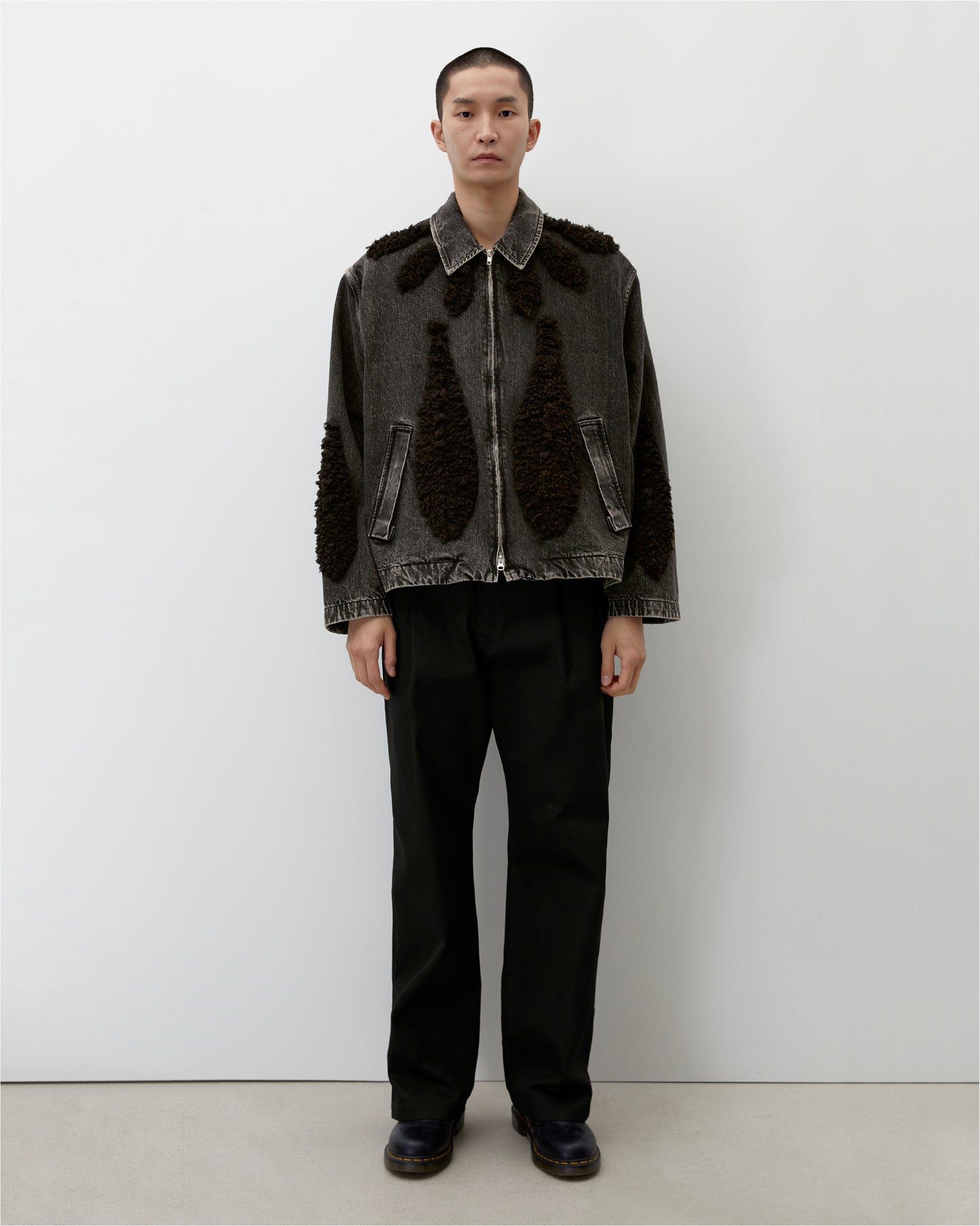 PLEATED ZIP UP JACKET