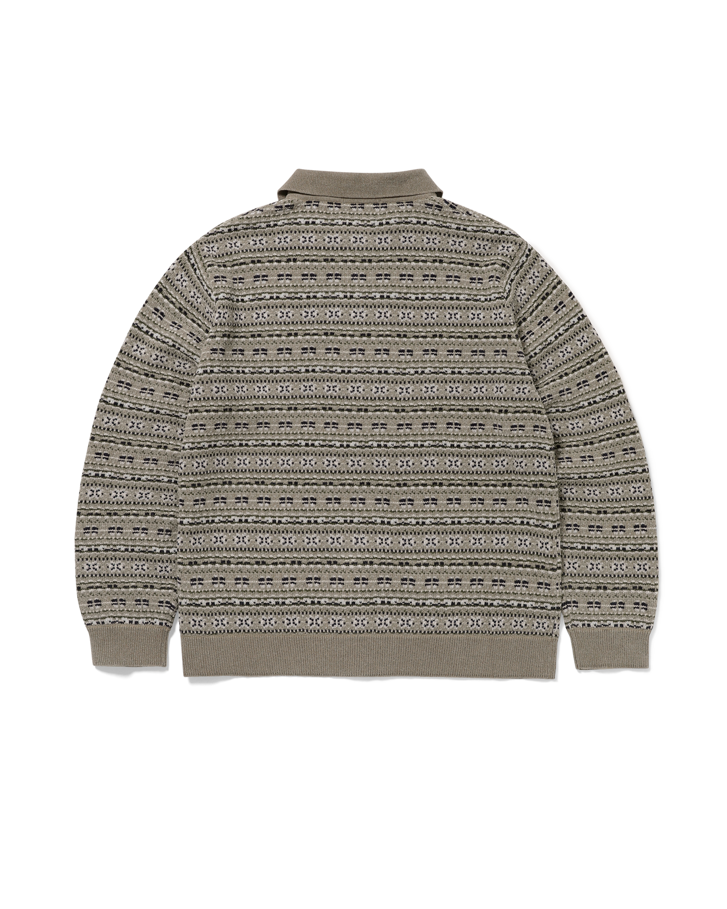 ZIP UP KNIT POLO SHIRT