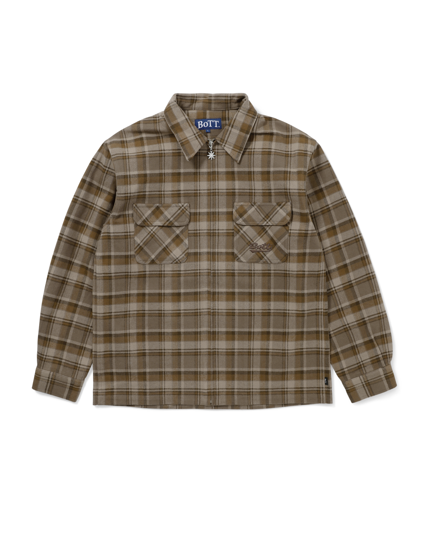 ZIP-UP FLANNEL SHIRT