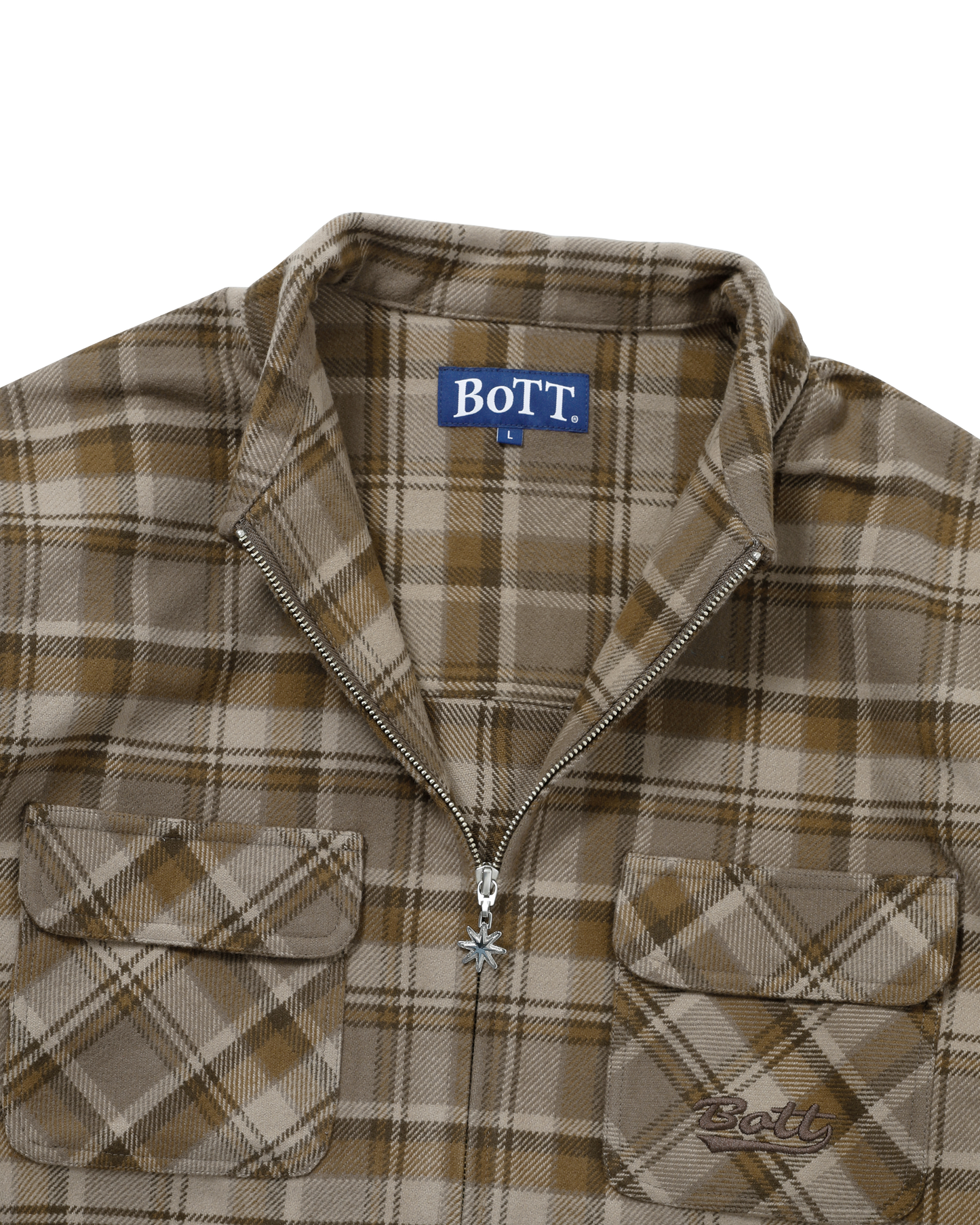 ZIP-UP FLANNEL SHIRT