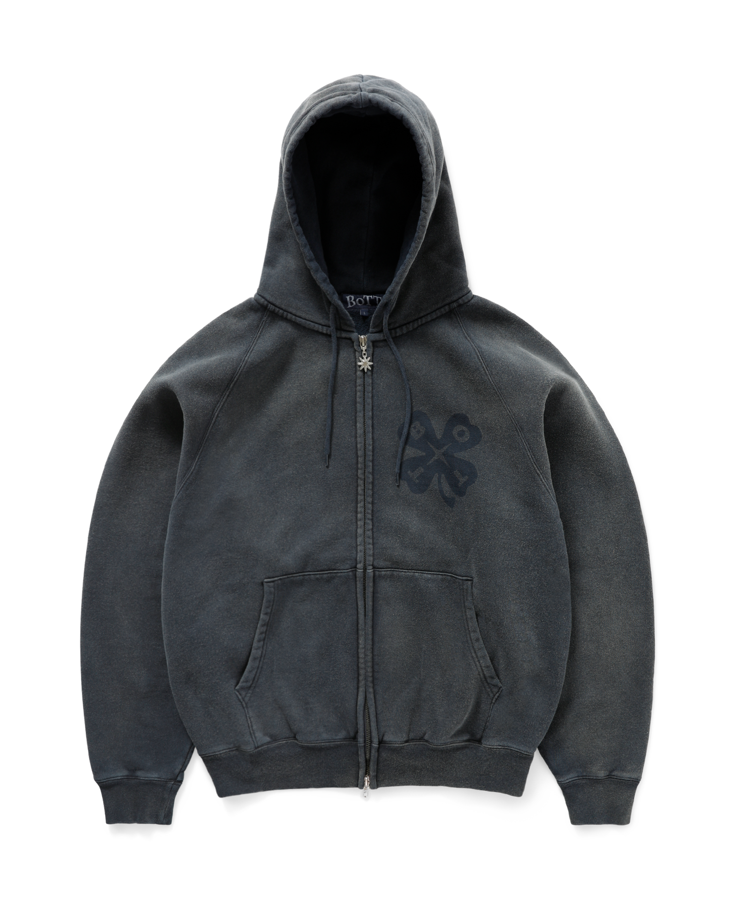 WASHED LUCKEY LOGO ZIP HOODIE