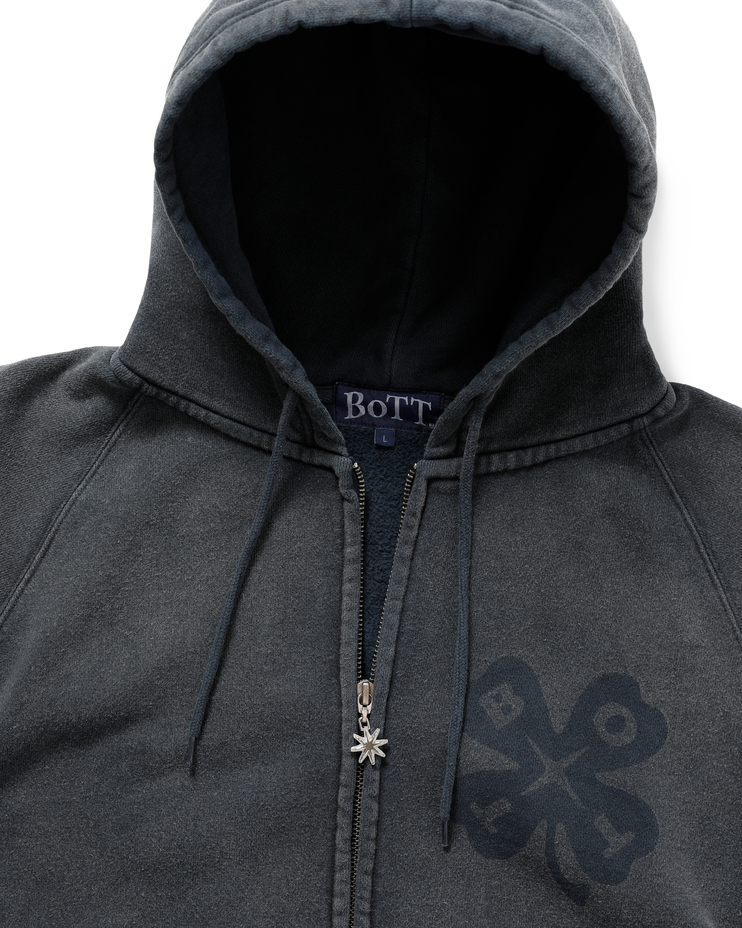 WASHED LUCKEY LOGO ZIP HOODIE