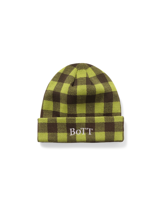GINGHAM CHECK BEANIE