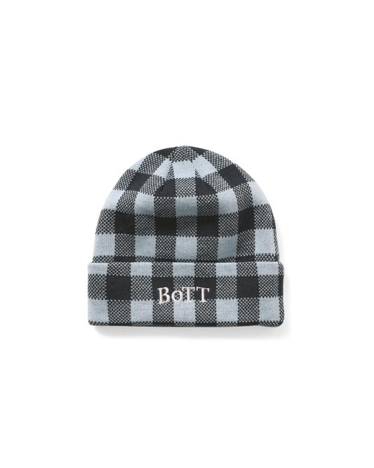 GINGHAM CHECK BEANIE