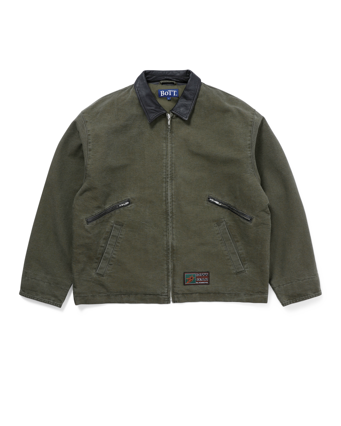 LEATHER COLLAR WORK JACKET