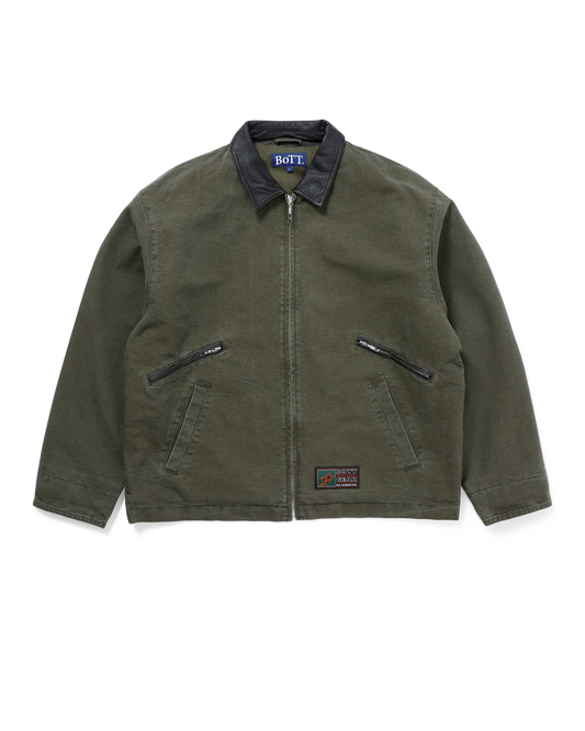 LEATHER COLLAR WORK JACKET