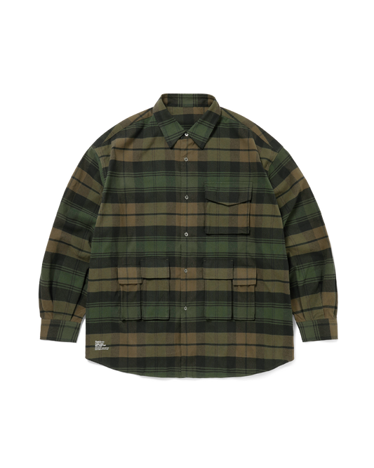 FLANNEL CHECK MULTI POCKET SHIRT