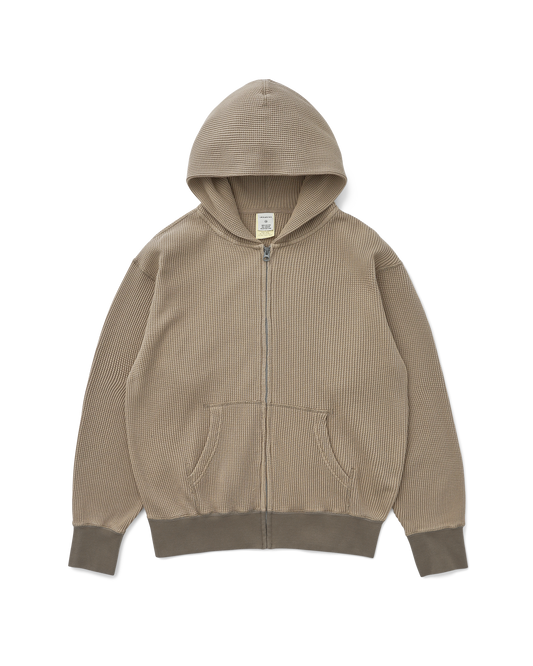 WAFFLE FULL ZIP HOODIE