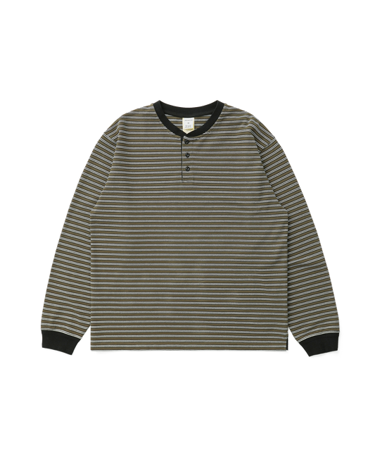 STRIPE HENLEY L/S TEE