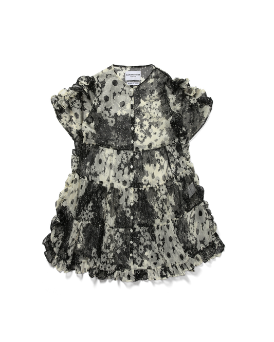 MESH RUFFLE DRESS