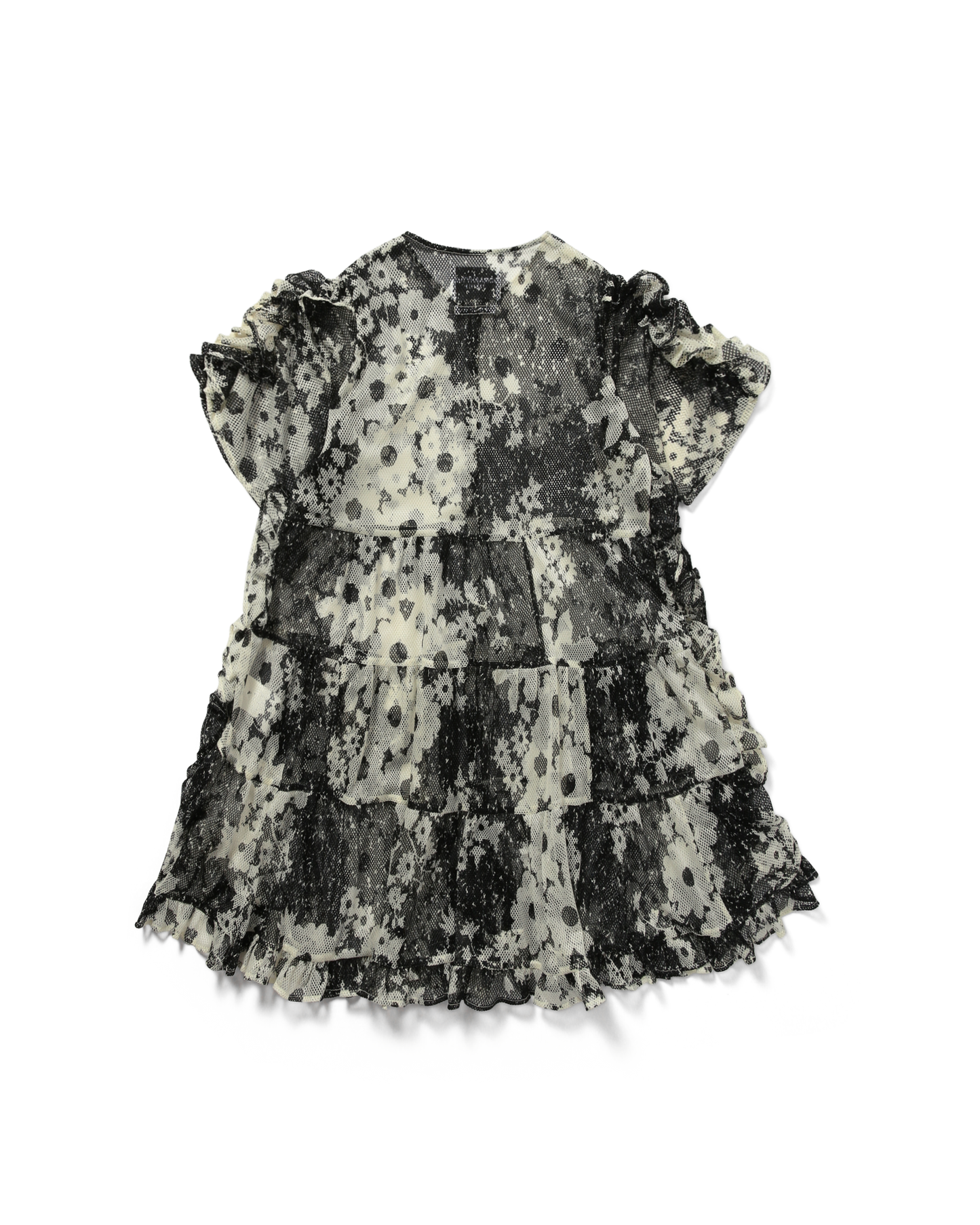 MESH RUFFLE DRESS