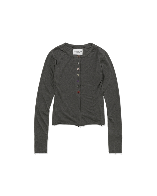 MULTI BUTTON RIB CARDIGAN