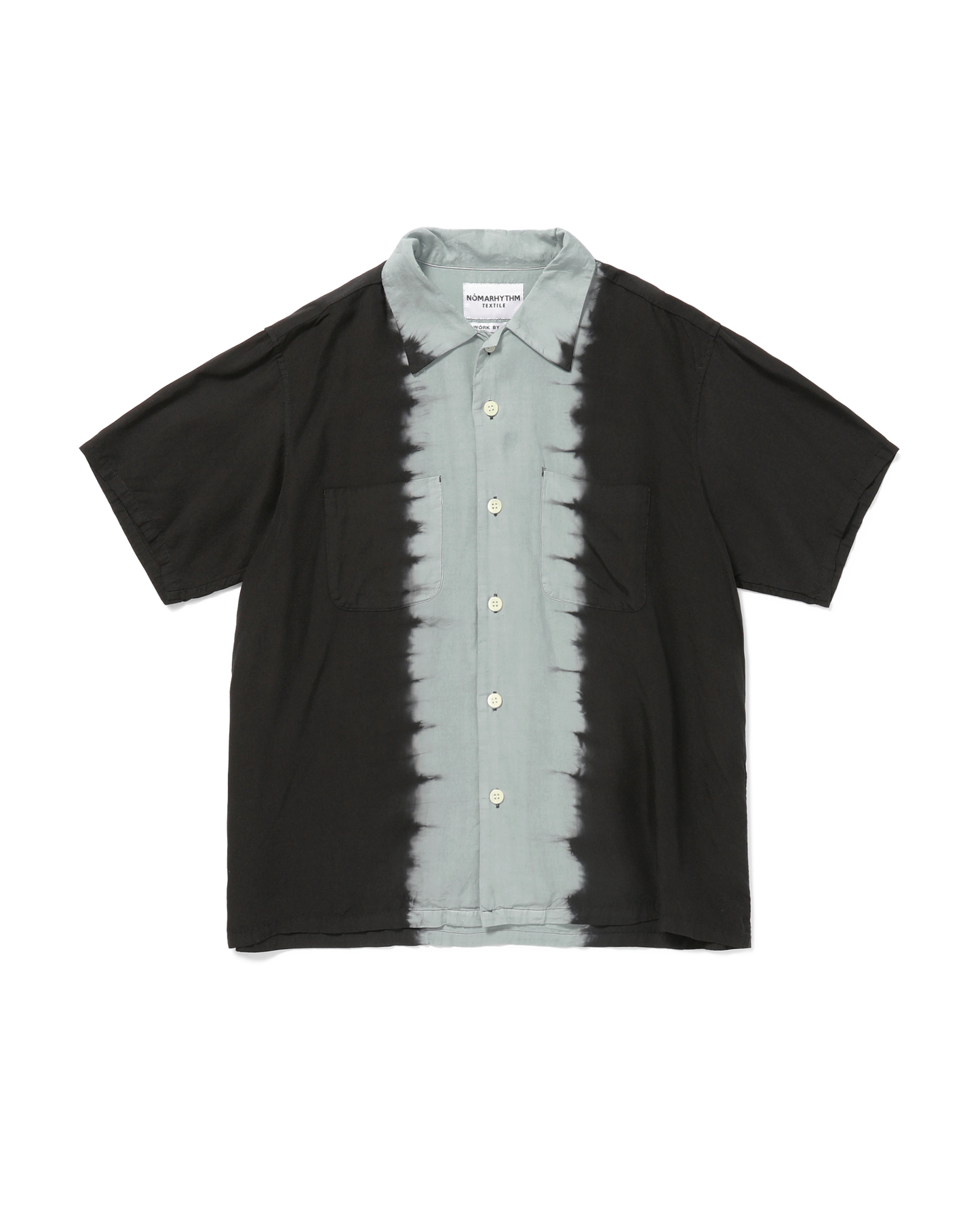 HAND DYE OPEN COLLAR SS SHIRT