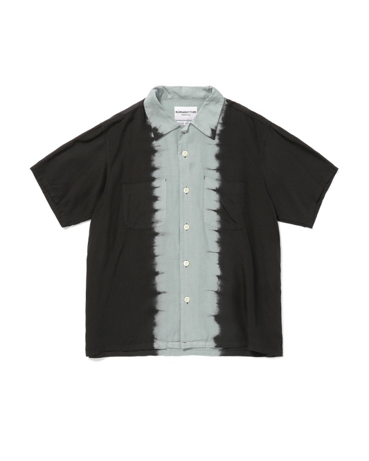 HAND DYE OPEN COLLAR SS SHIRT