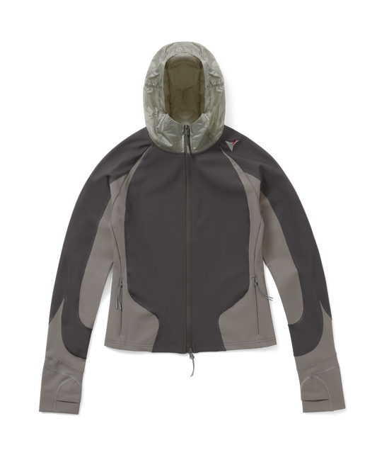 SPINE STRETCH HOODED JACKET