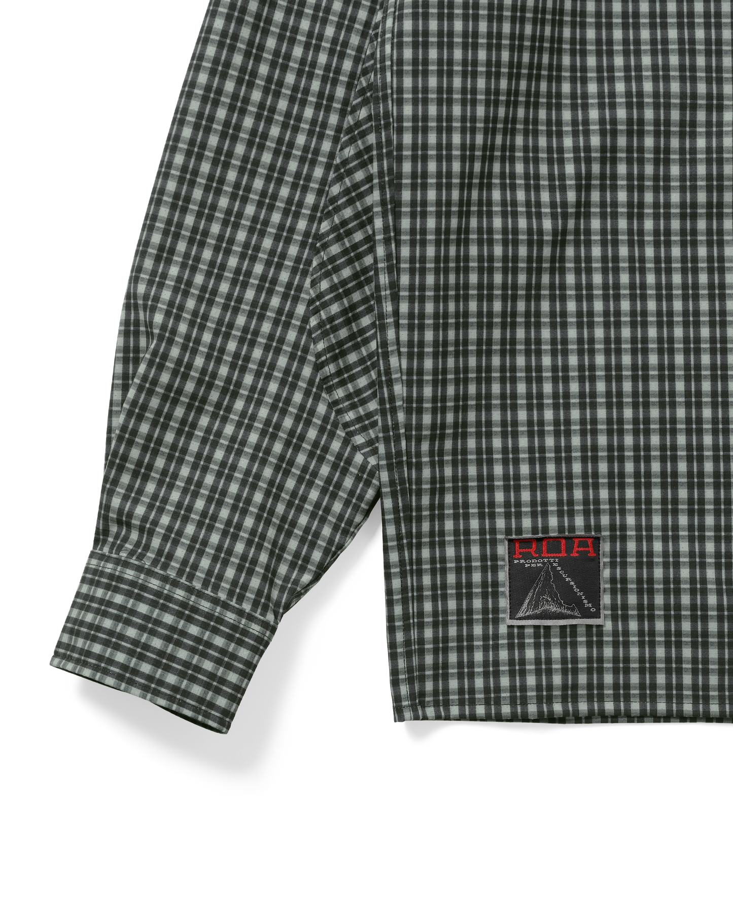 AAIR FLOWEAVE PRINTED CHECK LONG SLEEVE HOODED SHIRT