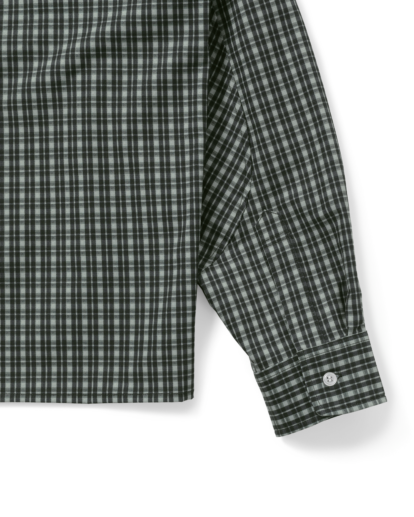 AAIR FLOWEAVE PRINTED CHECK LONG SLEEVE HOODED SHIRT