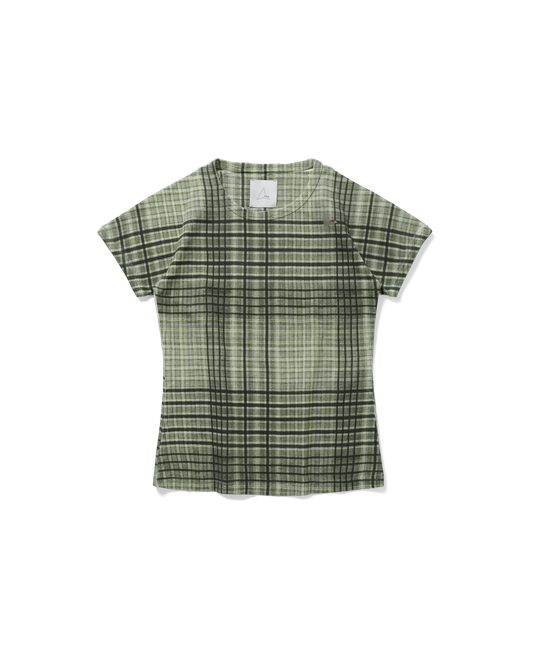 TABA PRINTED CHECK BABY TEE