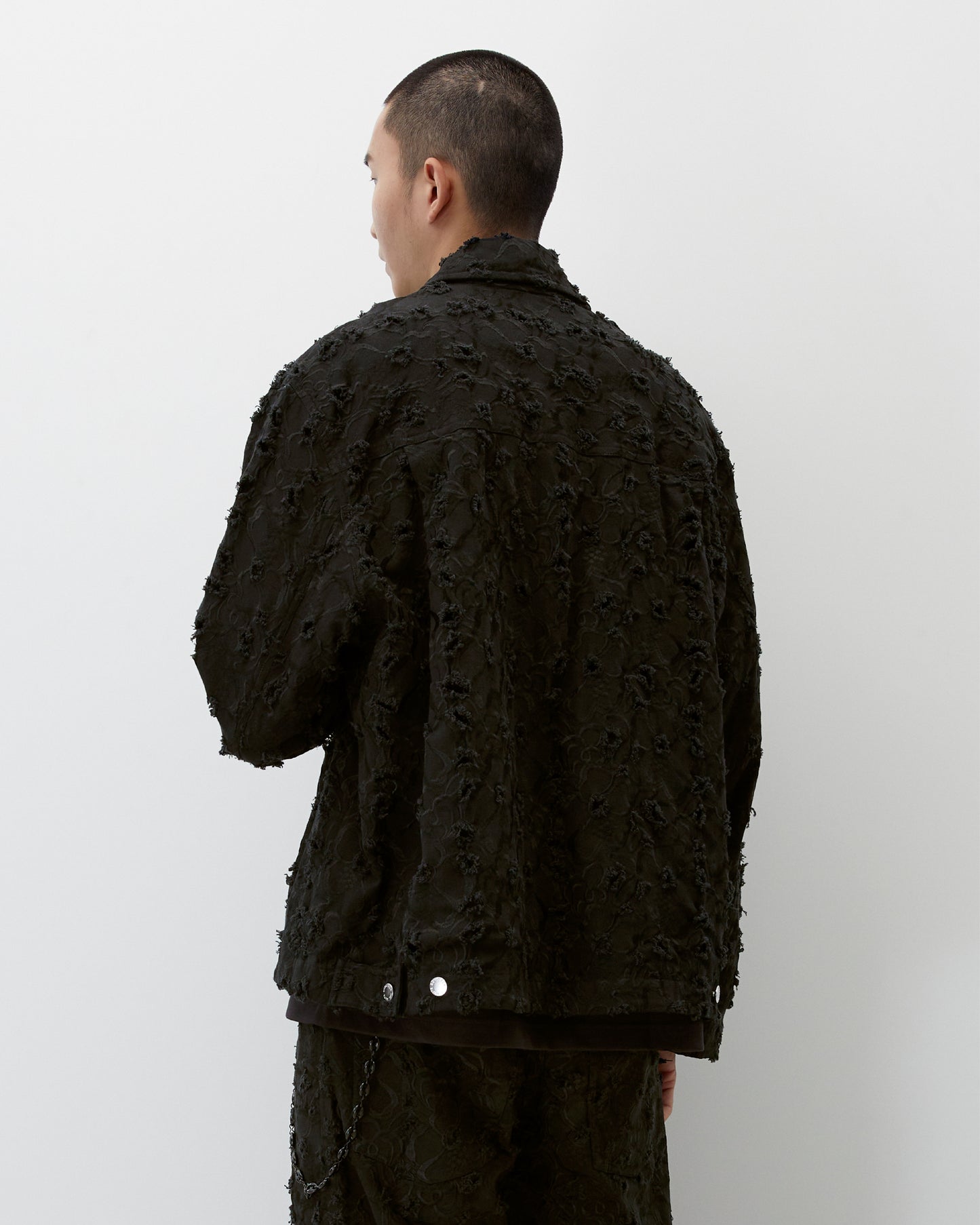 PLEATED ZIP UP JACKET