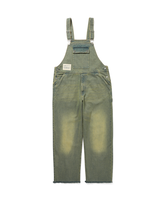 X BIRKENSTOCK "THE ARTIST" DISTRESSED DENIM OVERALL