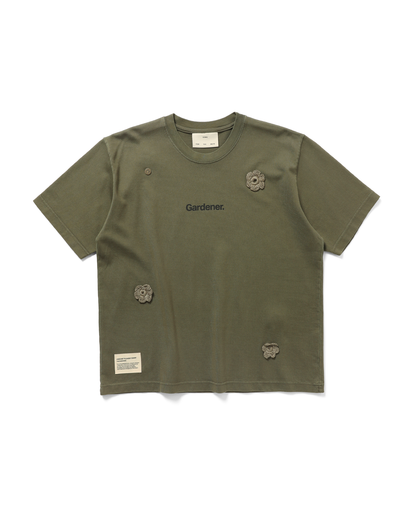 X BIRKENSTOCK "THE GARDENER" CROCHET FLOWER T-SHIRT