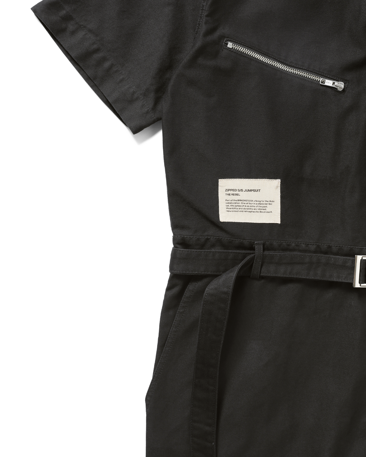 X BIRKENSTOCK "THE REBEL" ZIPPED S/S JUMPSUIT