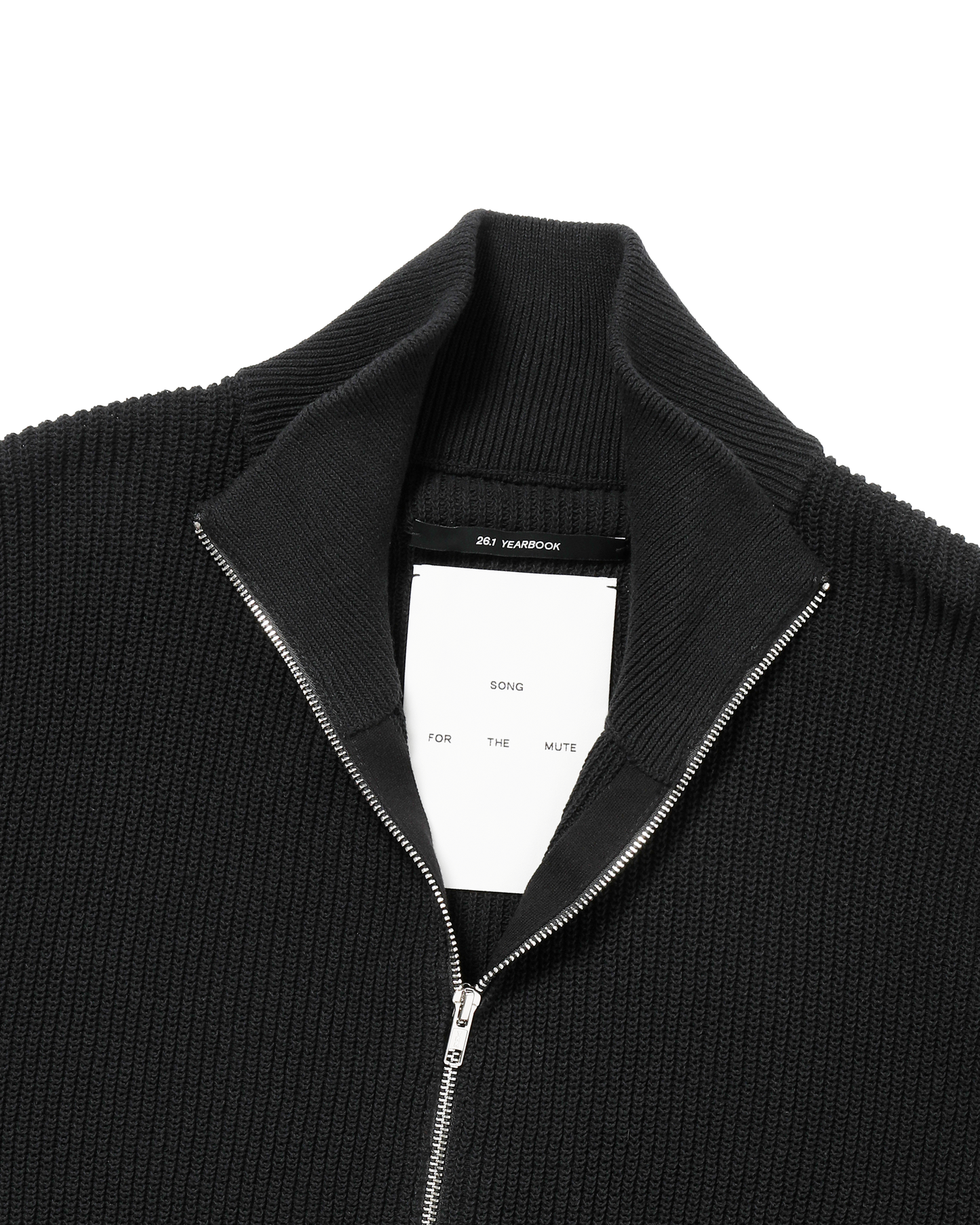 “FLOWER” ZIP UP FUNNEL CARDIGAN