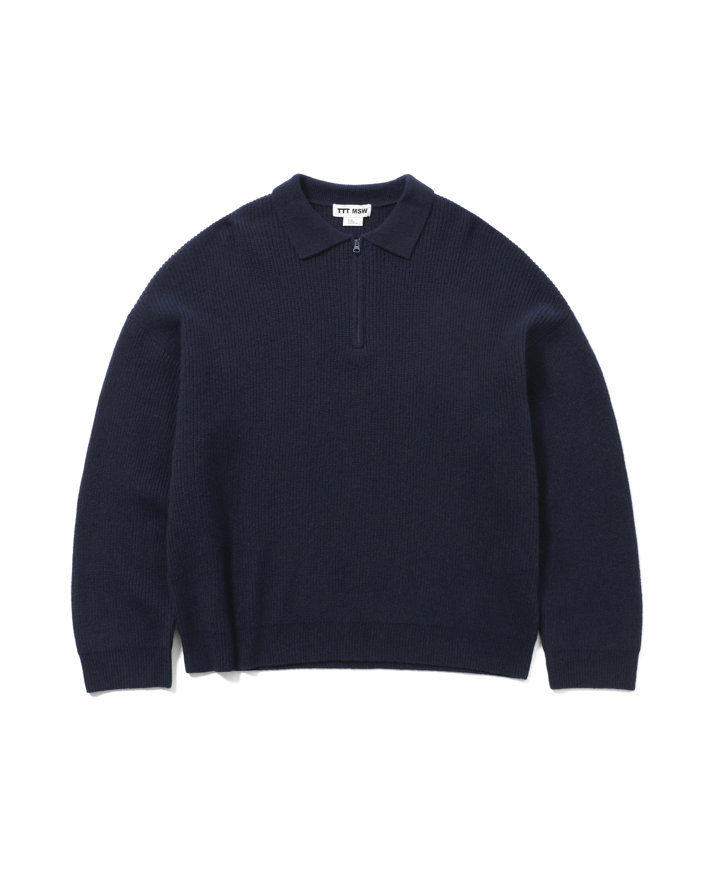 ZIPUP KNIT POLO SHIRT