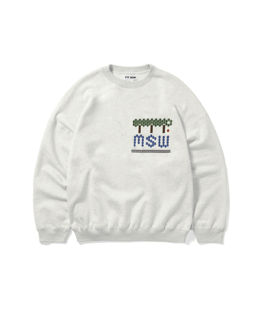 TREE EMBROIDERY SWEAT SHIRT