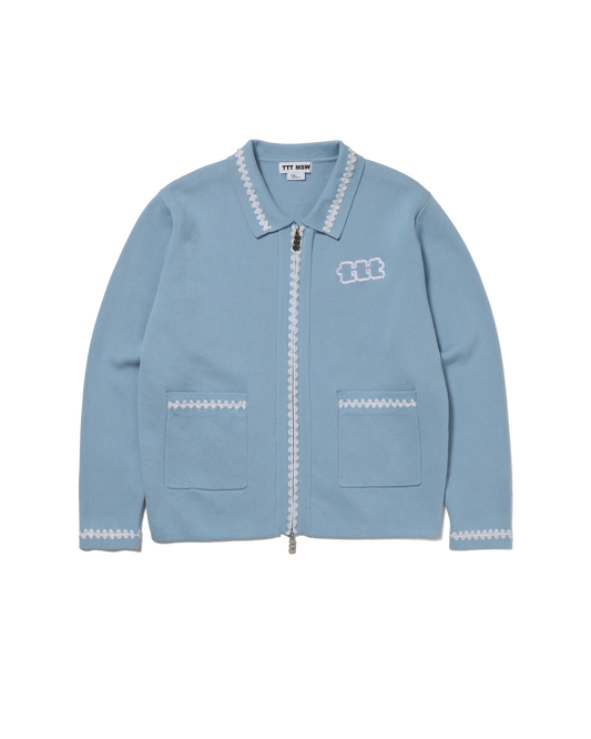 KNIT POLO CARDIGAN