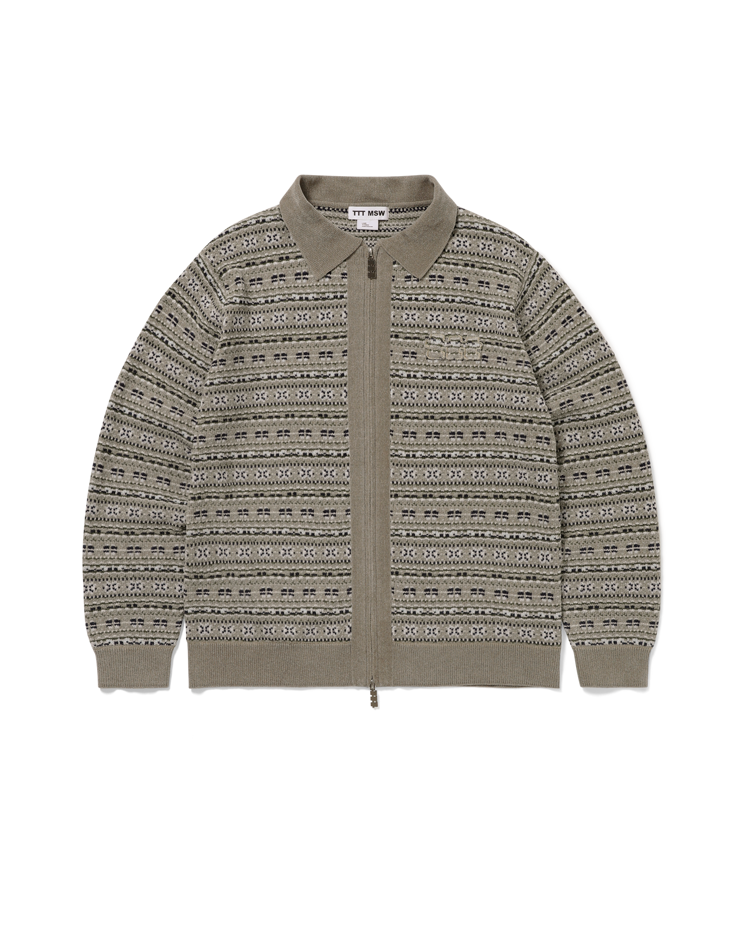 ZIP UP KNIT POLO SHIRT