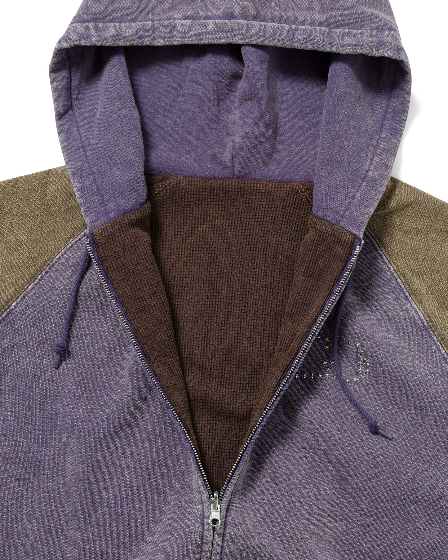 FADE DAMAGE ZIP UP HOODIE